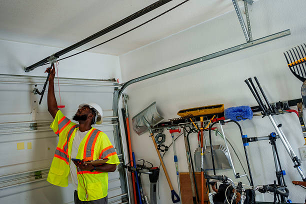 Professional Garage Door Panel Replacement technician working in Midlothian, VA